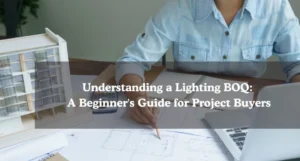 Professionals reviewing a Lighting BOQ and project specifications
